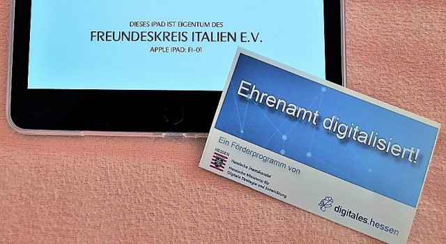 Freundeskreis Italien erhält Förderung aus dem Programm "Ehrenamt digitalisiert"