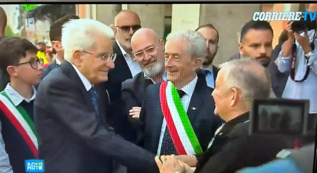 Staatspräsident Sergio Mattarella in Modigliana Staatspräsident Sergio Mattarella in Modigliana
