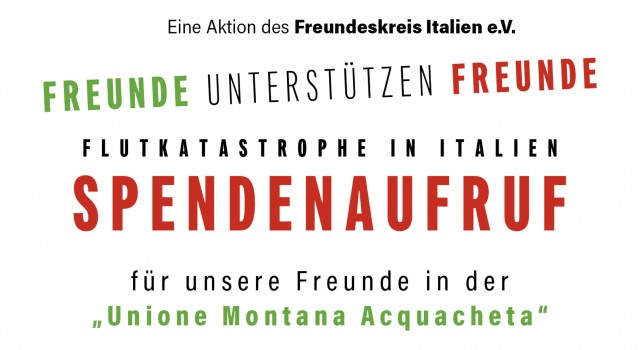 Spendenaktion Flutkatastrophe in Italien