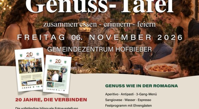 Jubiläumsveranstaltung Romagnolische Tafel