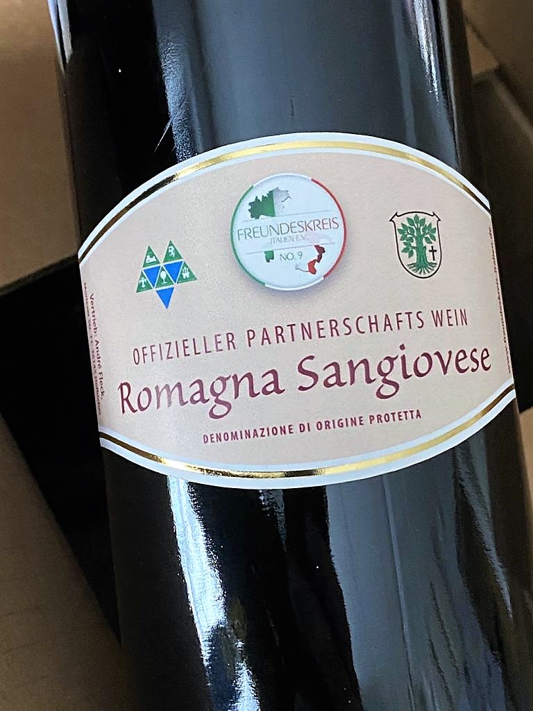  Der neue Partnerschaftswein „Vino ufficiale del gemellaggio“ ist eingetroffen